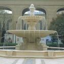 深圳 黄金麻花岗岩异型加工——户外庭院石雕流水喷泉