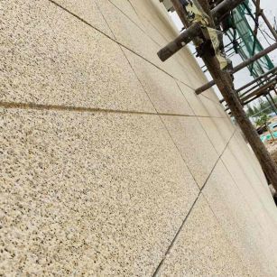 深圳 黄金麻花岗岩荔枝面外墙干挂石材效果示例