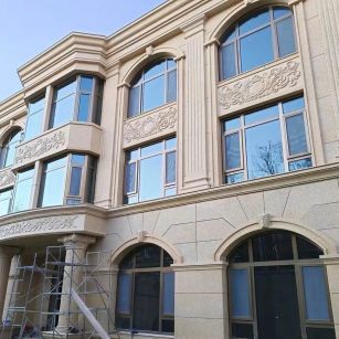 深圳 黄金麻花岗岩别墅外墙干挂