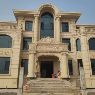 深圳 黄金麻花岗岩别墅外墙干挂