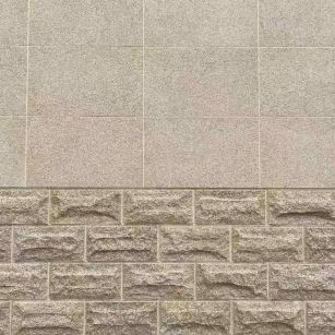 深圳 黄金麻自然面蘑菇石配荔枝面干挂