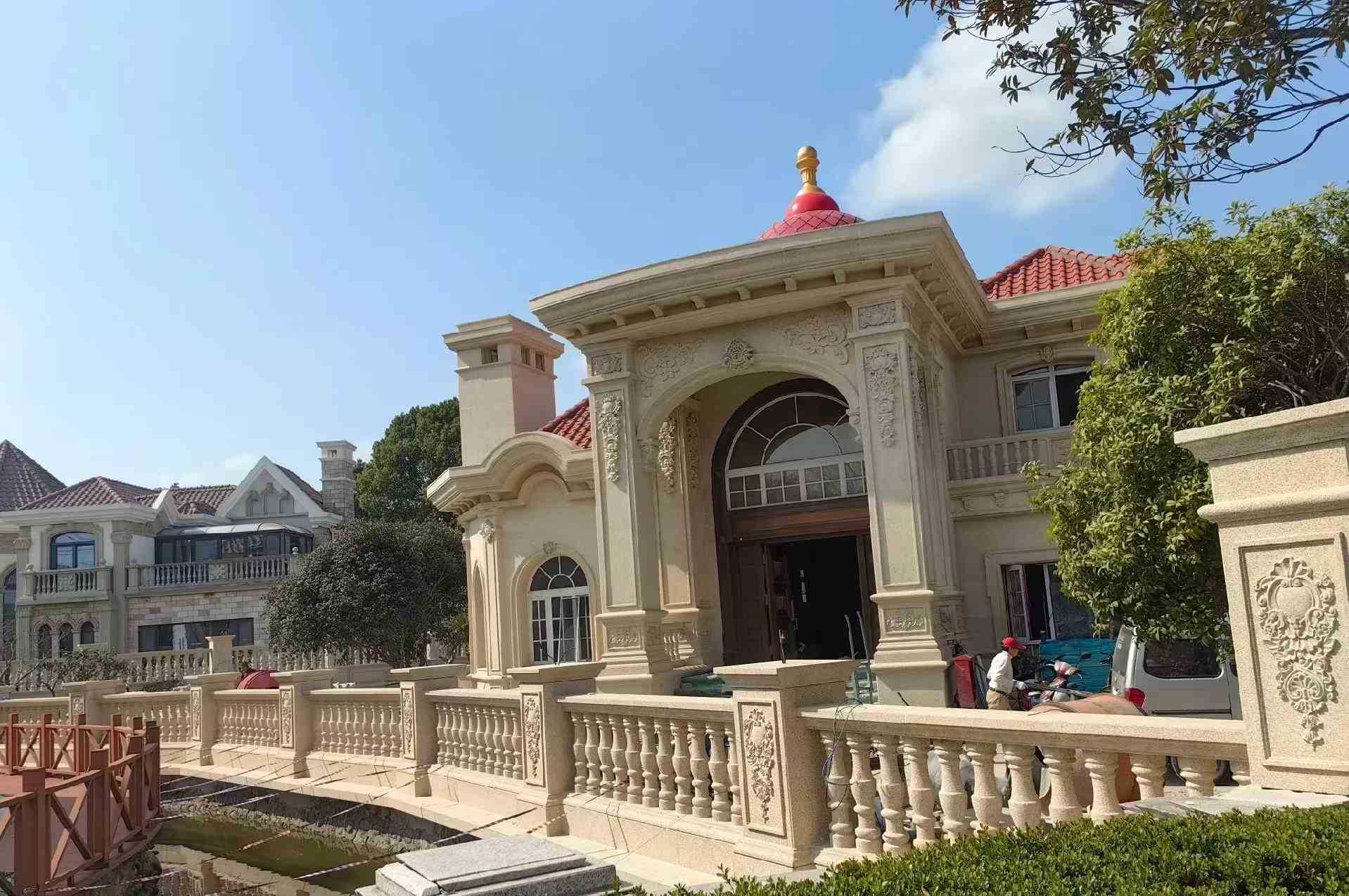 深圳 黄金麻花岗岩欧式别墅