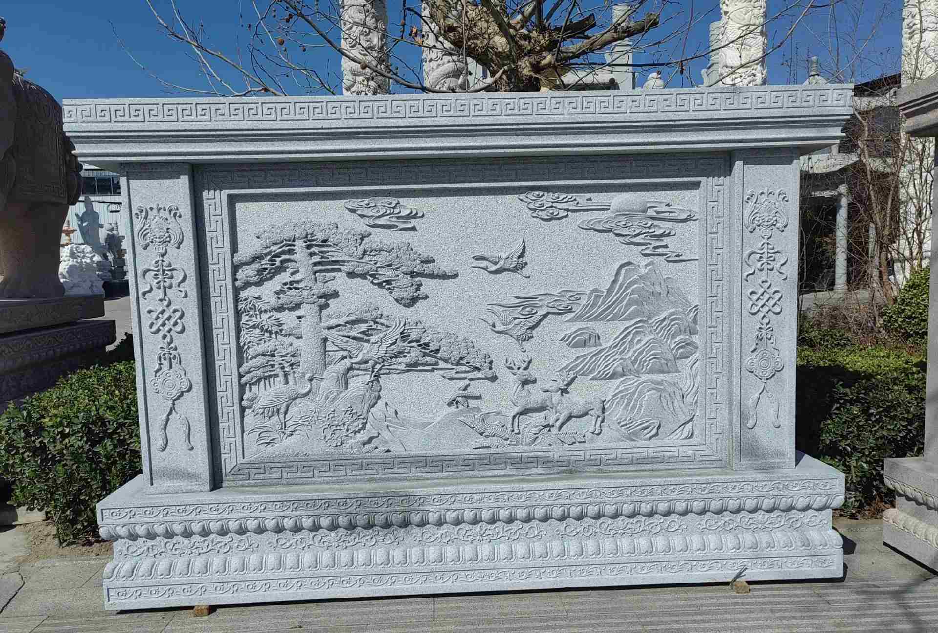 深圳 芝麻白大型照壁，屏风，影壁