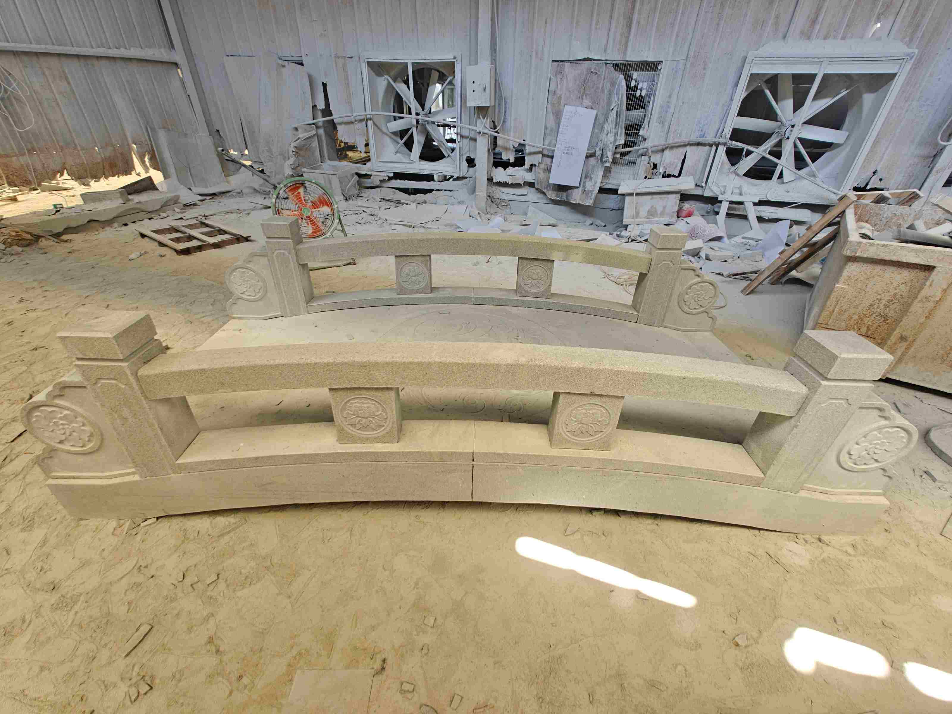 深圳 芝麻灰花岗岩异形加工-拱桥，石桥