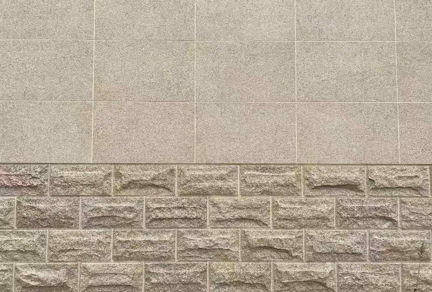 深圳 黄金麻自然面蘑菇石配荔枝面干挂