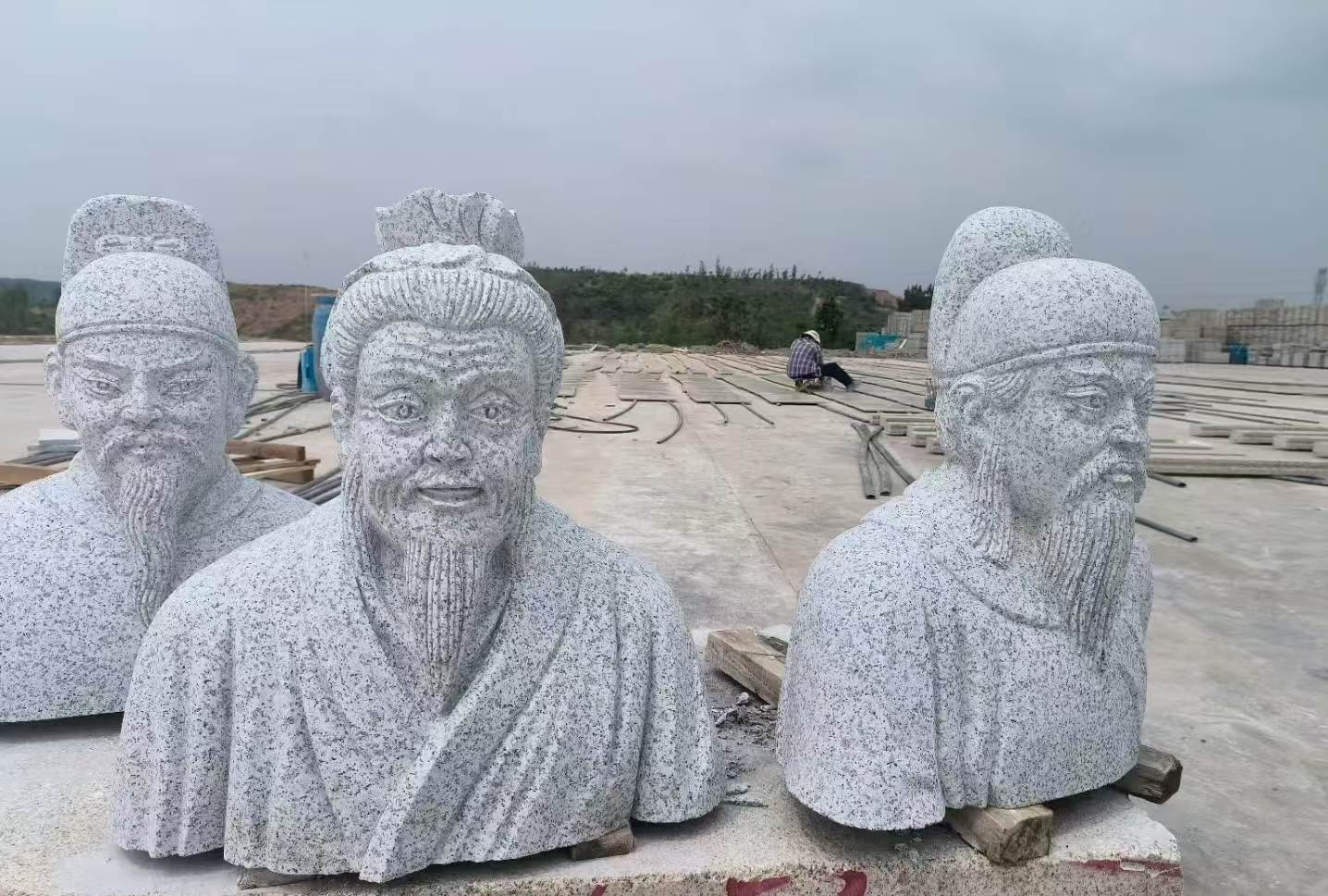 深圳 白麻花岗岩石材人物立体雕刻