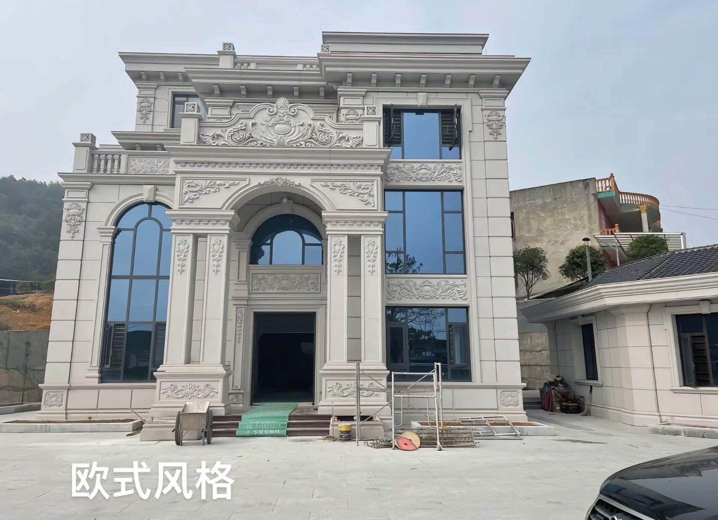 深圳 白麻花岗岩别墅外墙干挂