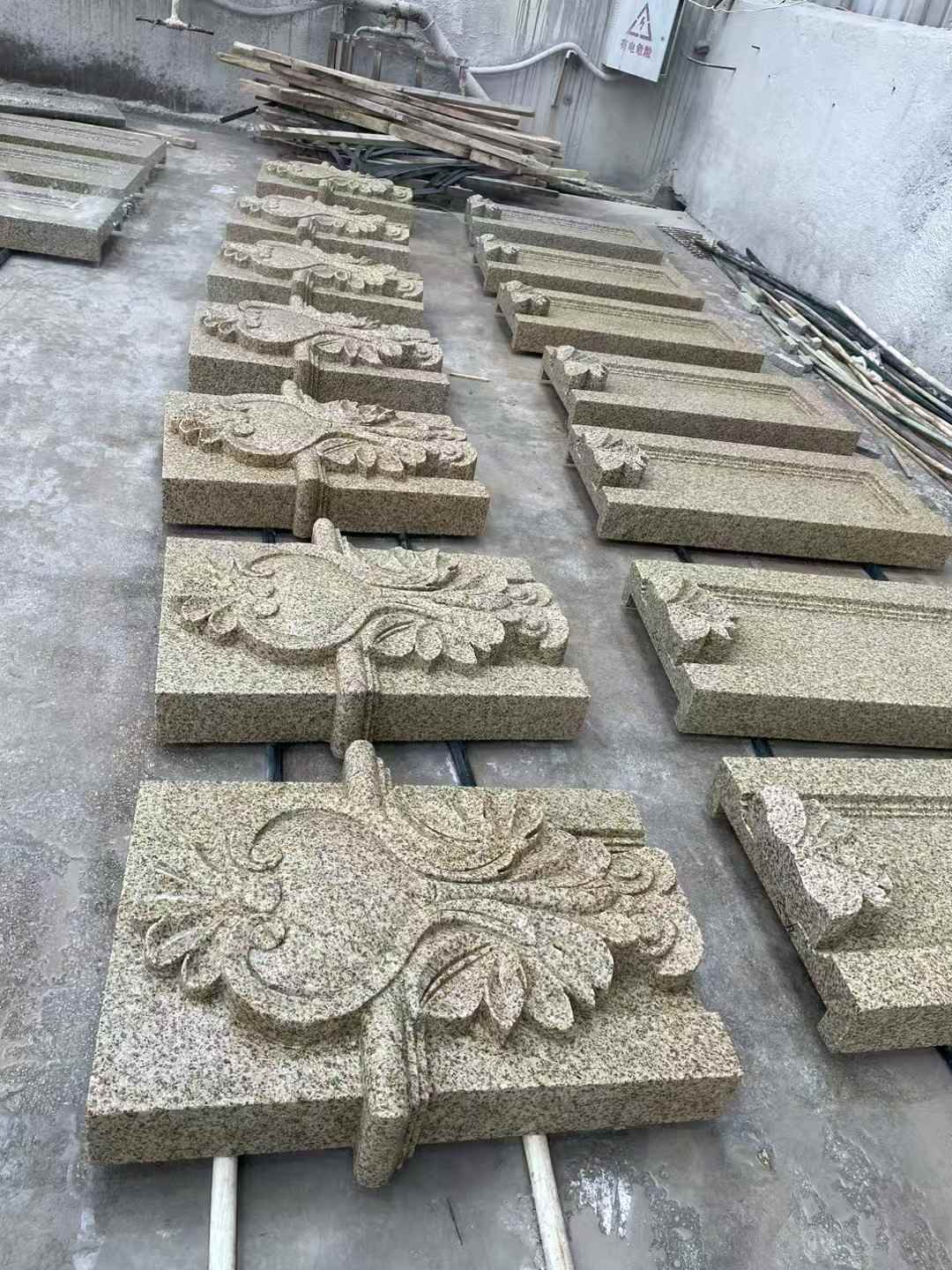 深圳 黄金麻花岗岩别墅外墙雕刻板