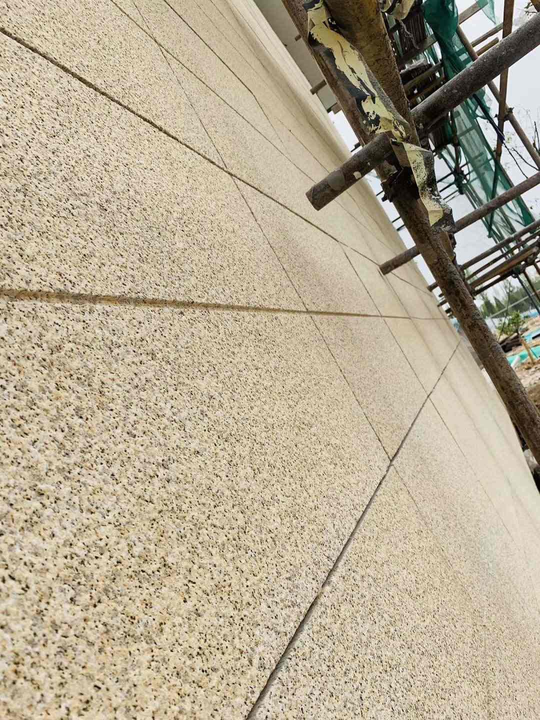 深圳 黄金麻花岗岩荔枝面外墙干挂石材效果示例